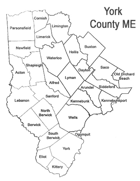 York County Maine Map - Map Of Rose Bowl